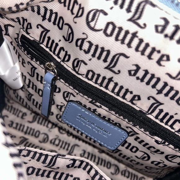 JUICY COUTURE Bag Obsession Satchel - Blue Rhinestones Velour - Picture 5 of 6